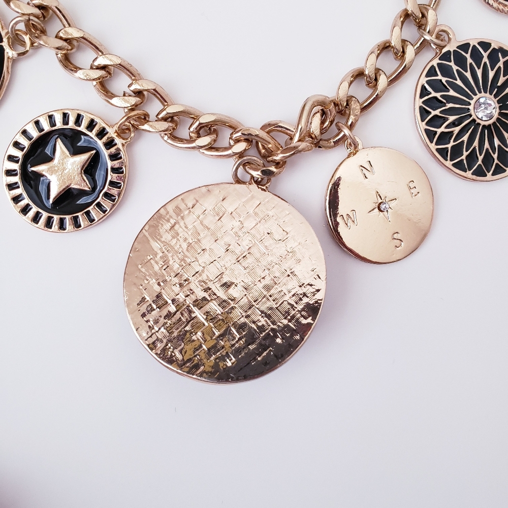 Gold Tone Lion Star Necklace - Picture 7 of 12